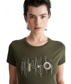 T-shirt con strass LIU JO