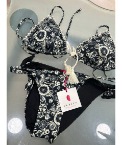 BIKINI TRIANGOLO PUSH UP E SLIP FANTASIA PEPITA