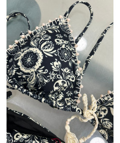 BIKINI TRIANGOLO PUSH UP E SLIP FANTASIA PEPITA