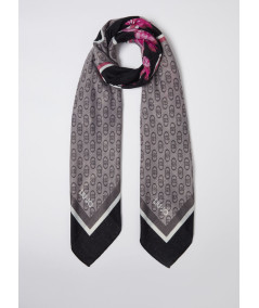 Foulard con stampa floreale e logo Liu Jo