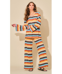 PANTALONE LUNGO ESTIVO FANTASIA ZIG ZAG