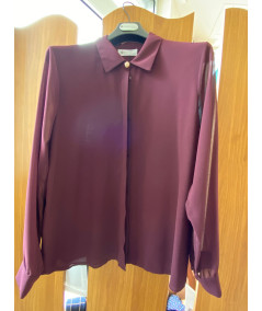 Camicia Elegante Color Vino con Dettaglio Dorato Giulia Valli