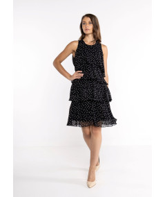 Abito Lokita Balze Viscosa Pois