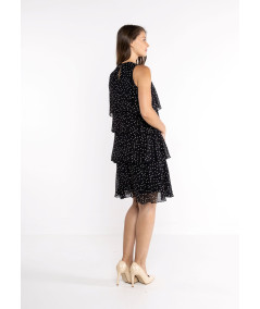 Abito Lokita Balze Viscosa Pois