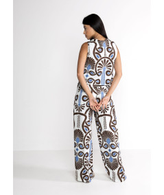 Pantalone Palazzo Cotone Fantasia