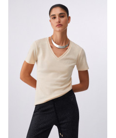 T-shirt Liu Jo con scollo a V