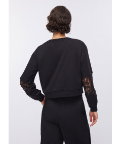 Felpa Liu Jo  con inserti in pizzo