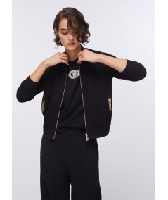 Felpa Liu jo con zip e dettagli chain