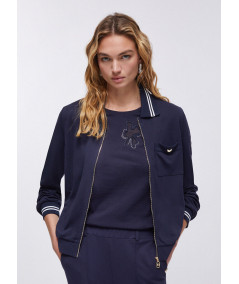 Felpa Liu Jo interlock con zip