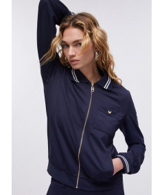 Felpa Liu Jo interlock con zip