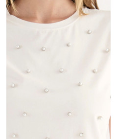 T-shirt Verdissima con Perle